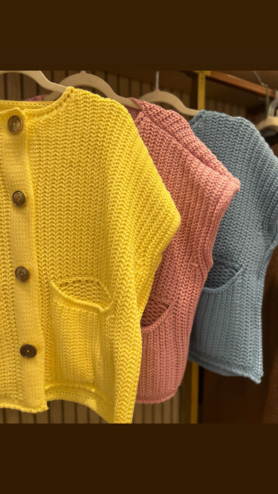 Foto colete tricot zara com botoes planet