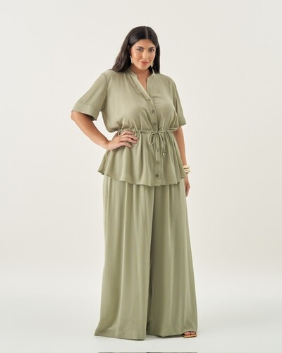 Fotoconjunto camisa parka+ calca fluida quebela