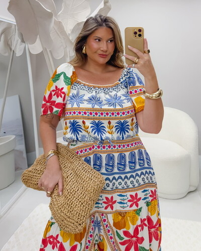 Foto Cropped estampado viscose lore