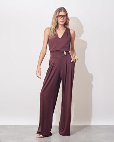 Foto blusa decote v andreza poliamida e elastano kayla