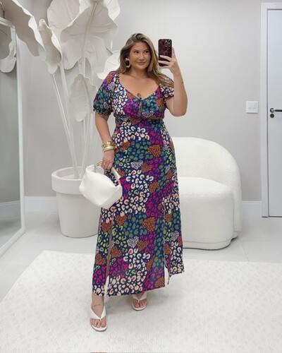 Foto Pre venda vestido estampado onc marianina