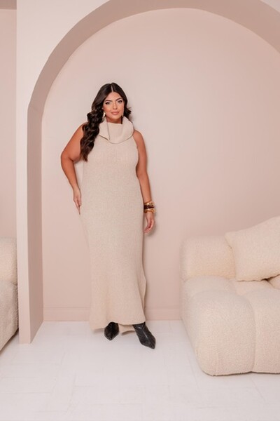 Foto Vestido longo tricot modal paris planet
