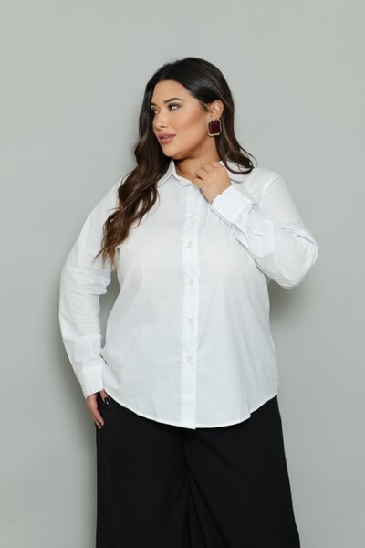 Foto Camisa tricoline com elastano charmosa