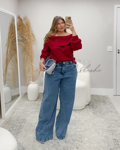 Foto Calça wide Bruna fofinha provador