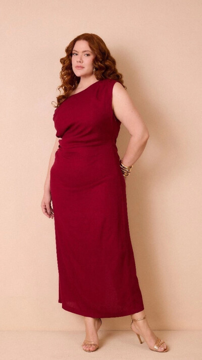 FotoVestido ombro linho sml provador