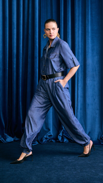 Fotocamisa jeans tencel manga curta izzat