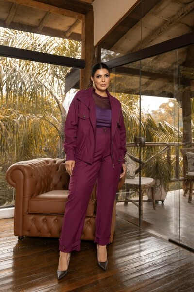 Foto pre venda conjunto jaqueta + calca cargo season divas sensoriale