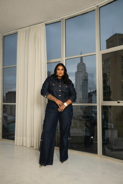 FotoPRE VENDA calca jeans wideleg cargo divas