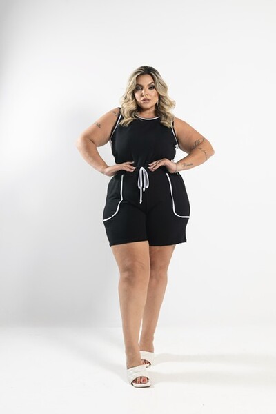 Foto pre venda conjunto malha moletinho bicolor gratidao milan