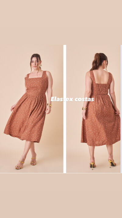 FotoVestido viscose rayon poa upper