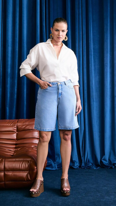 Foto jorts jeans blue curvy izzat