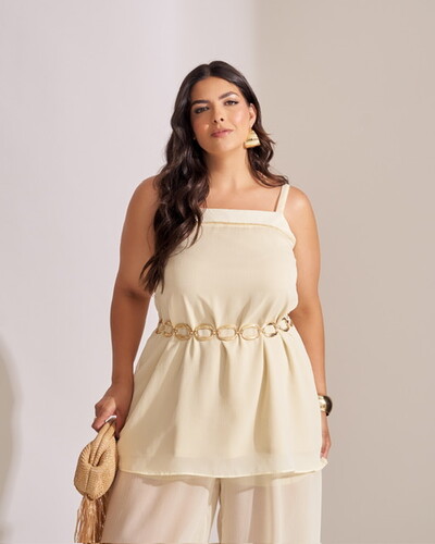 Foto Blusa alongada regata viscose kayla