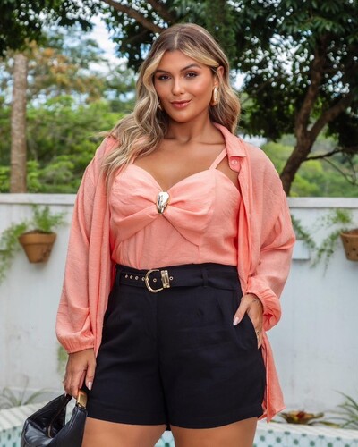 Foto pre venda camisa + cropped mariana mr fr