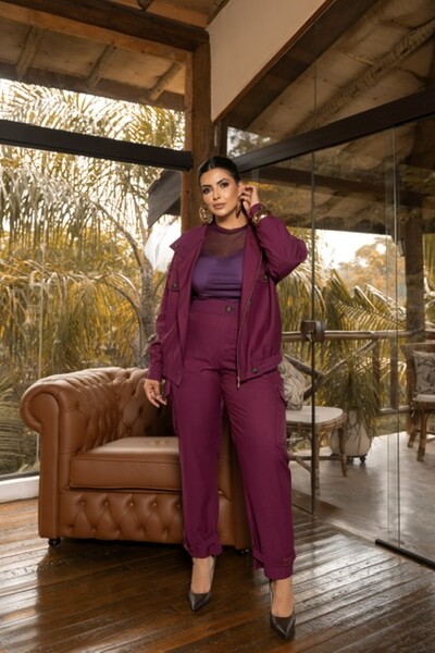 Fotopre venda conjunto jaqueta + calca cargo season divas sensoriale