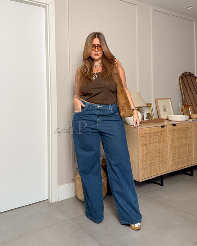 FotoCalça wide blue fofinha