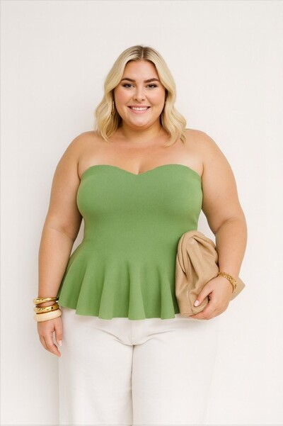 Foto blusa peplum tricot modal planet