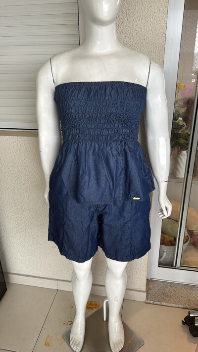 Foto Bermuda jorts tencel com elastico cos costas brunf