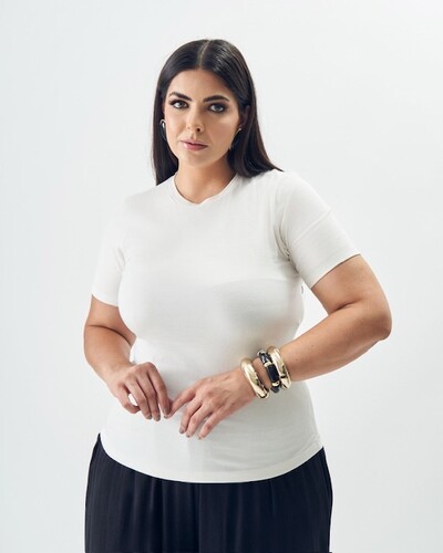 Foto blusa t shirt baby look algodao quebela