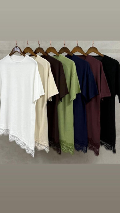 Foto Blusa em tricot modal assimetrica com renda planet