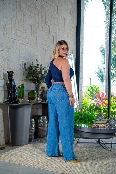 Fotocalca jeans blue widleg flavia