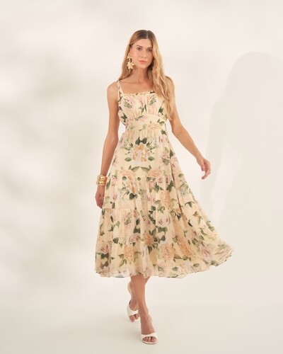 Fotovestido floral florenza quebela