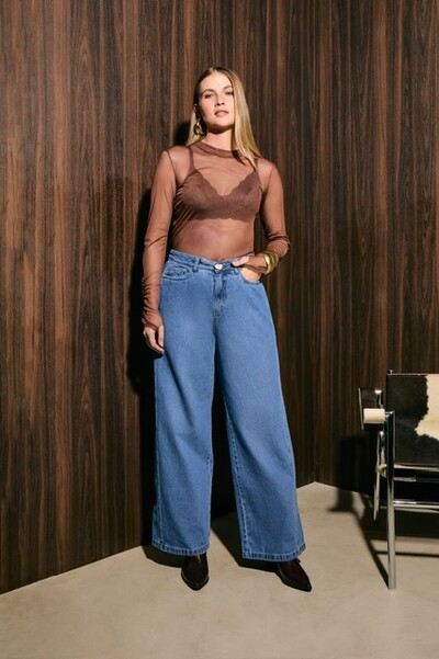 Foto Calca widleg com retorte lateral izzat