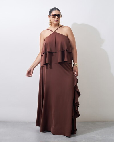 Foto regata crepe babado lidia kayla