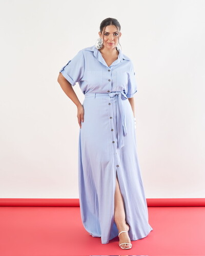 Foto Vestido Catharina bolsos e faixa kayla