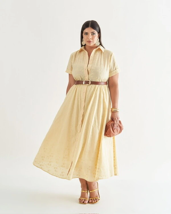 vestido longuete lasie algodao quebela