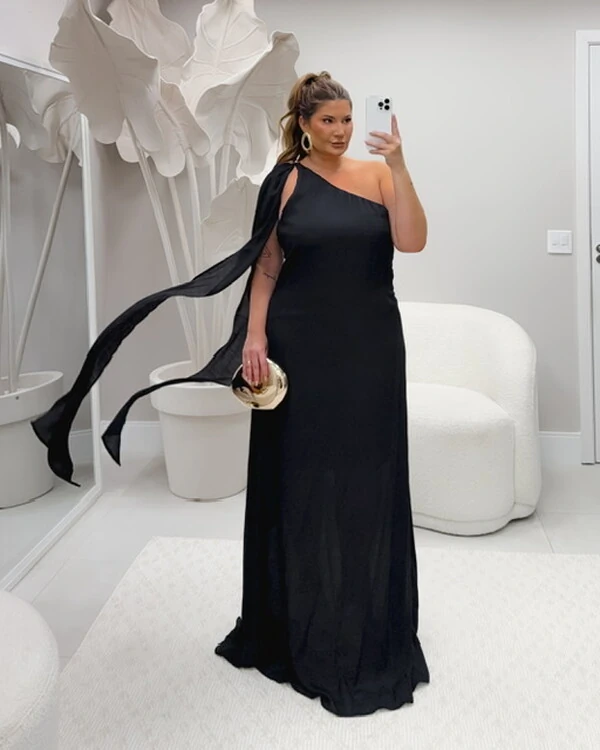 Vestido longo beleza black duas