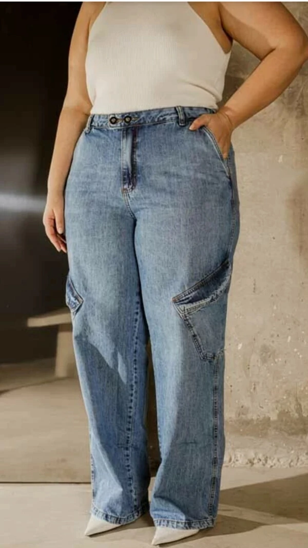 calca jeans cargo diagonal izzat