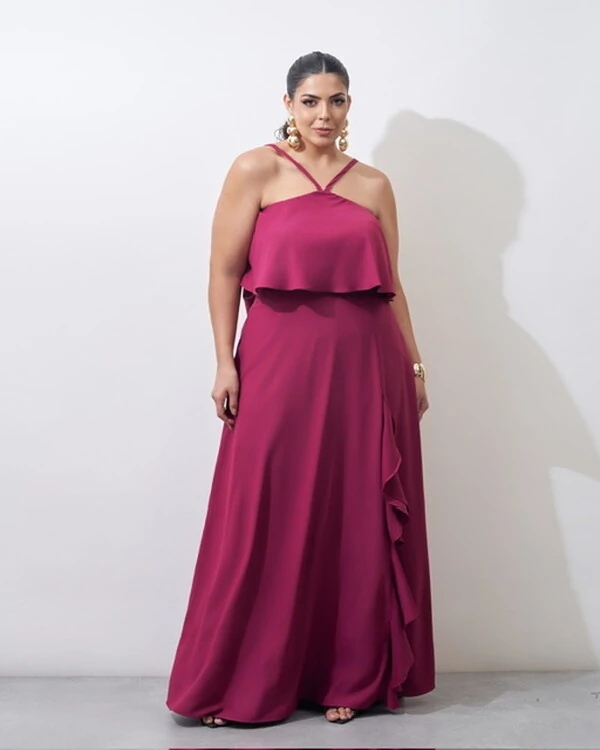 regata crepe babado lidia kayla