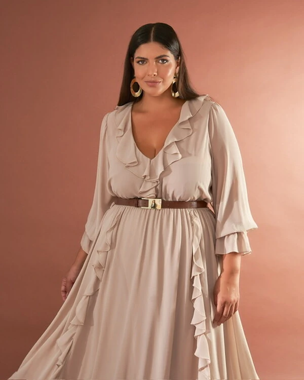 vestido jabour boho crepe quebela