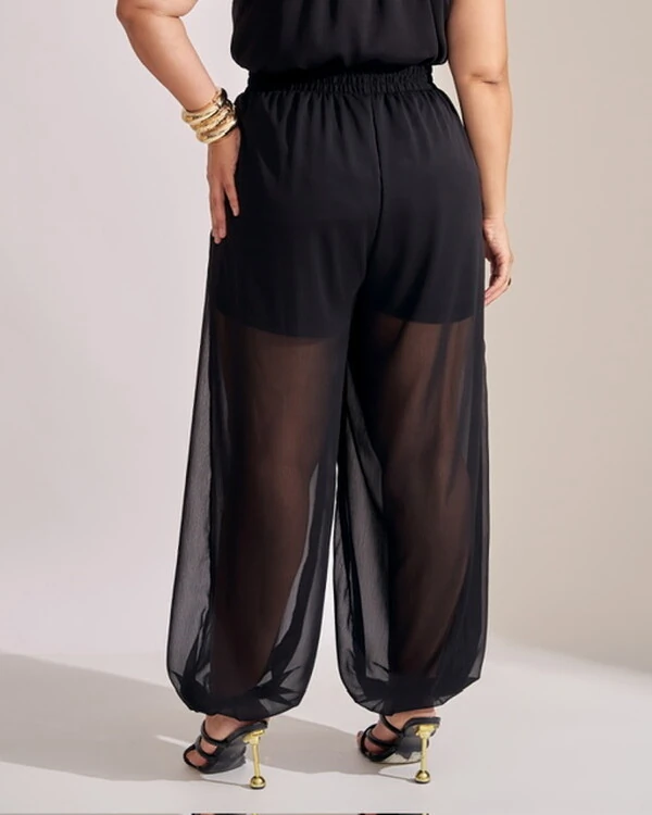 Calca aladin crepe trabalhado kayla