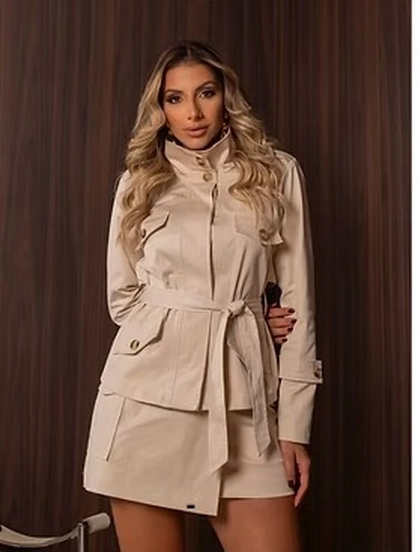 pre venda jaqueta trench coat divas