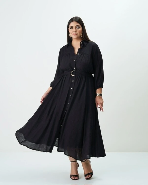 vestido chemise midi paisley quebela