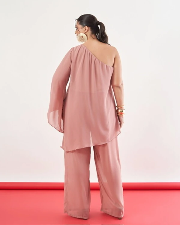 Blusa sheron crepe um ombro kayla