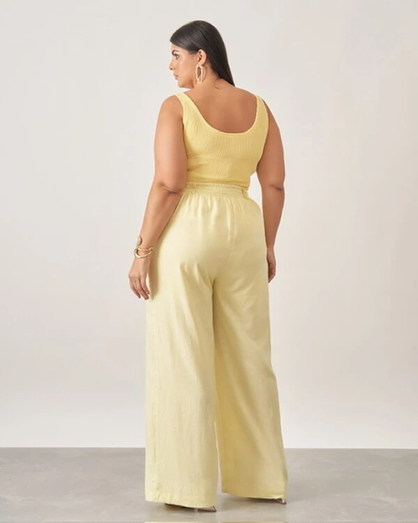 Calca linho de viscose reta kayla