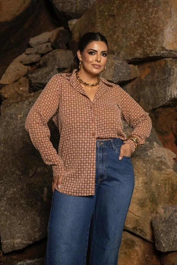 pre venda camisa texturizada bordada season divas