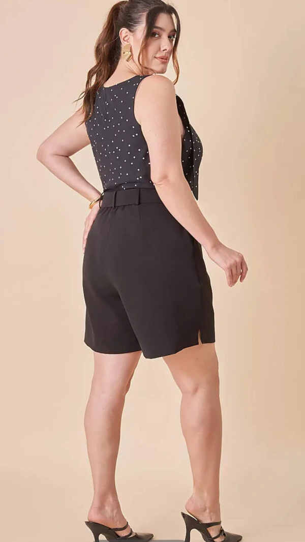 shorts adele com cinto alfaiataria upper