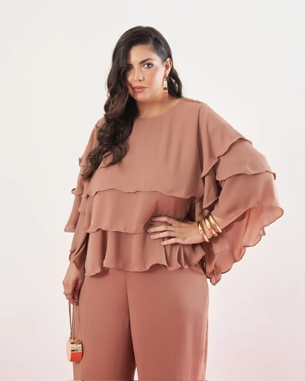 Blusa ariele crepe ggt jabour kayla