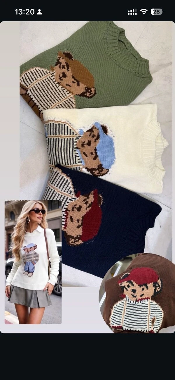 Pre venda blusa tricot bear ursinho planet