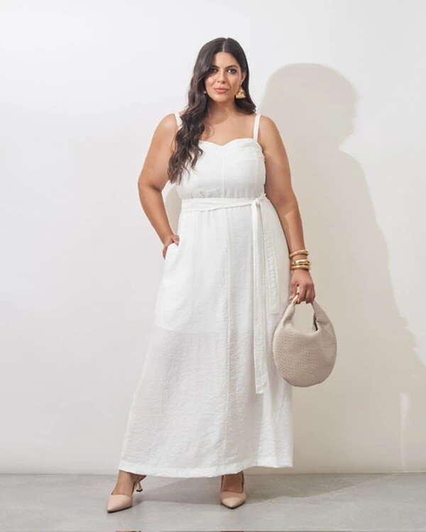 vestido viscose poliamida prespontado faixa elisabeth kayla