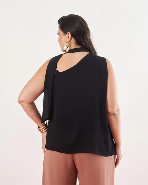 Blusa lace chiffon kayla