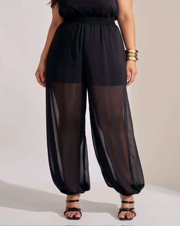 Calca aladin crepe trabalhado kayla