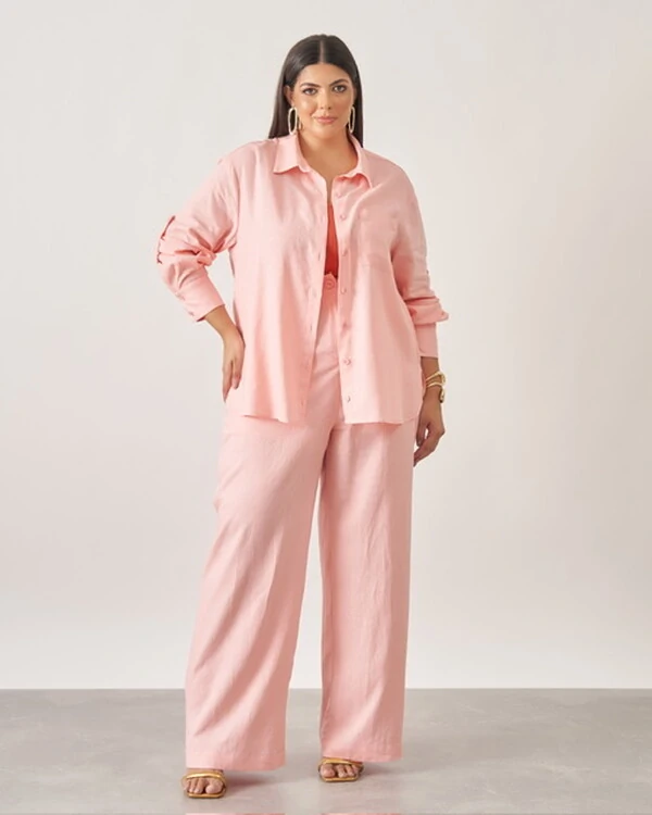 Calca linho de viscose reta kayla