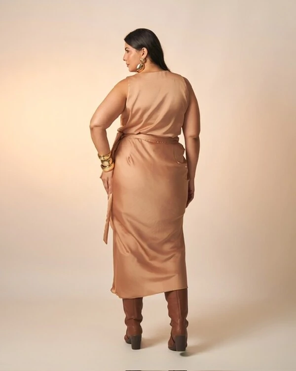 saia midi melissa acetinado poliester kayla