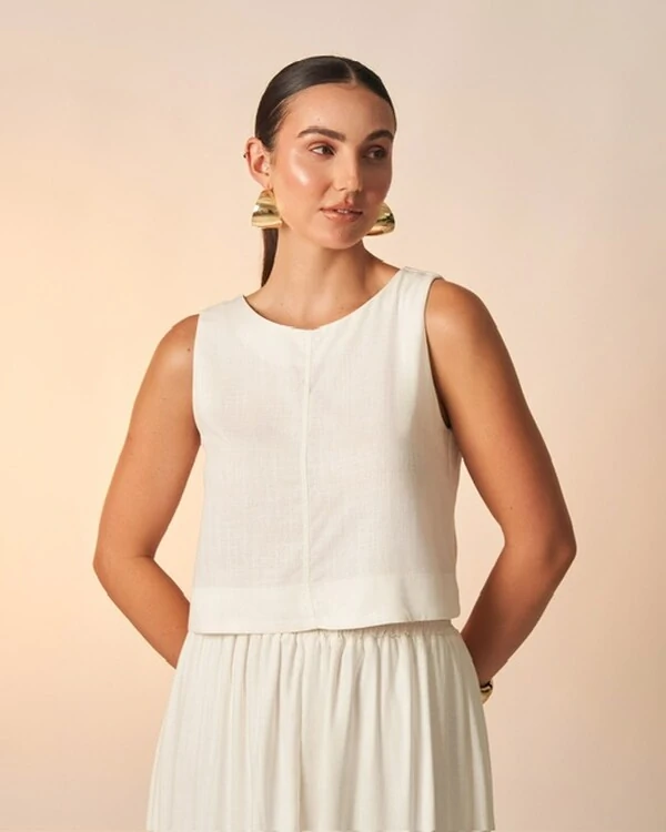 blusa viscose e linho clea kayla