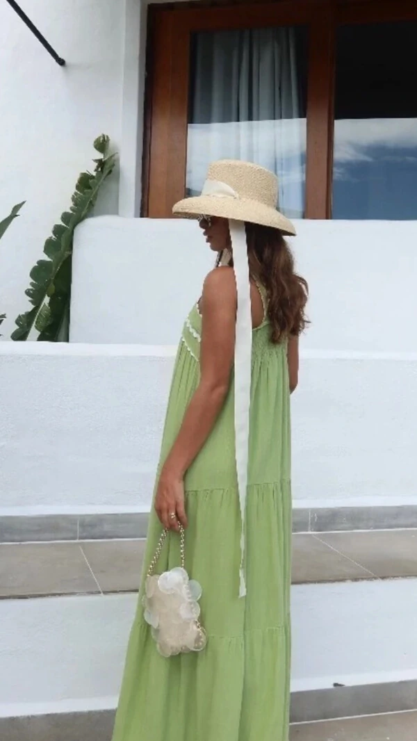 vestido sofia linho com renda zig zag sml