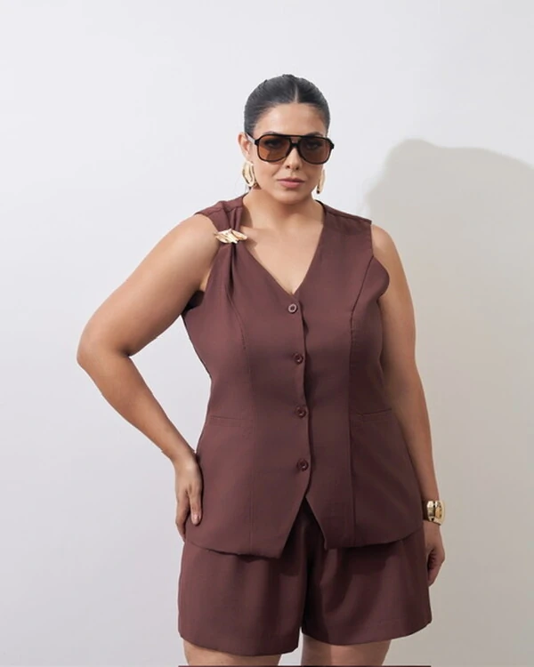 shorts mara alfaiataria de viscose kayla